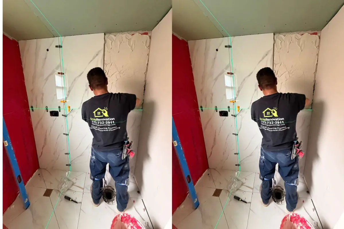 Bathoom tiles installation in Niles