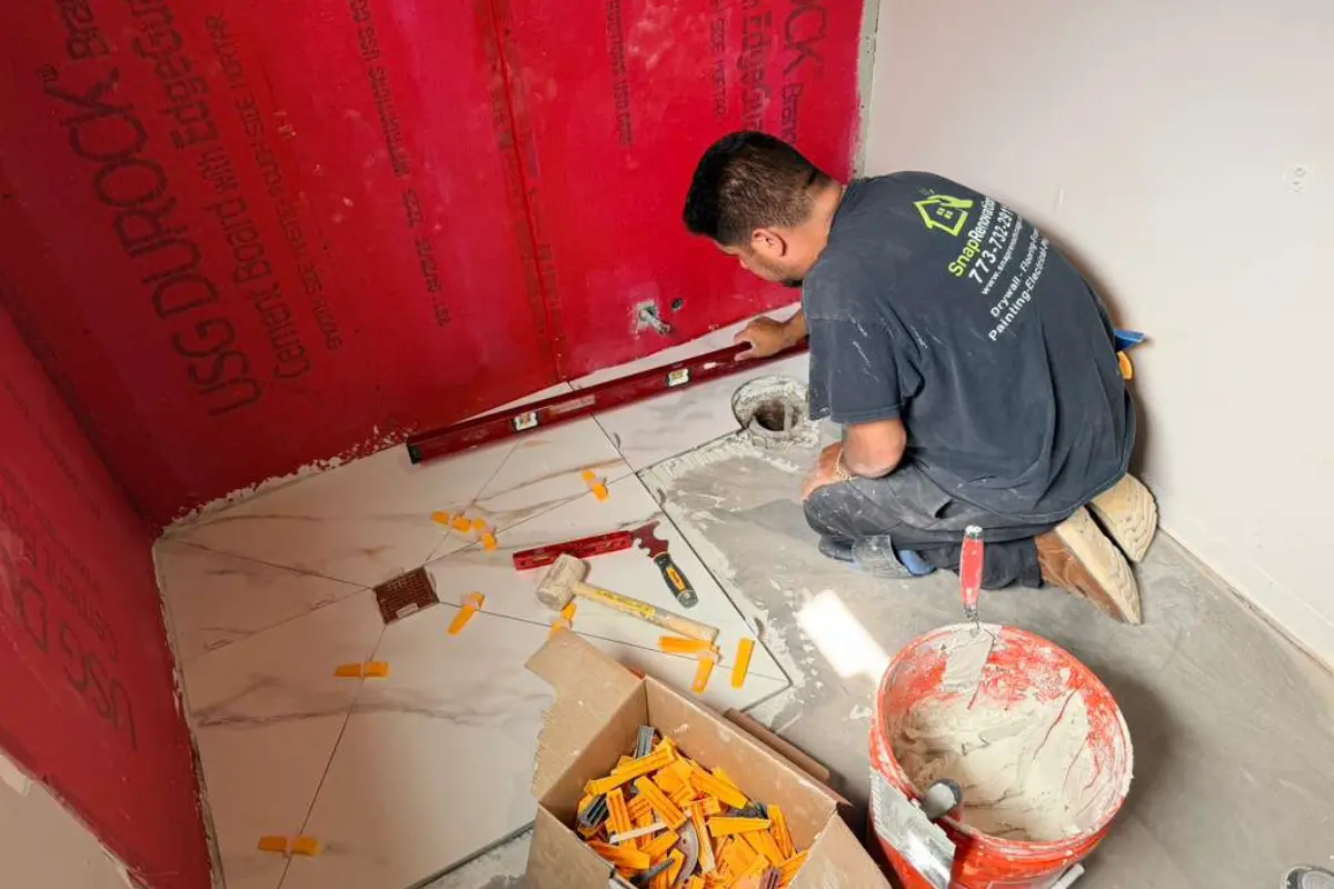 Floor tiles installation in Niles