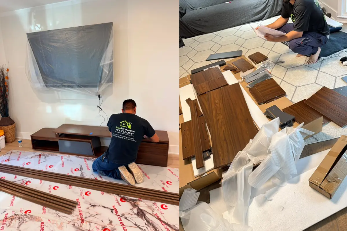 Media wall installation project in Niles by Snap Reno